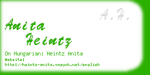 anita heintz business card